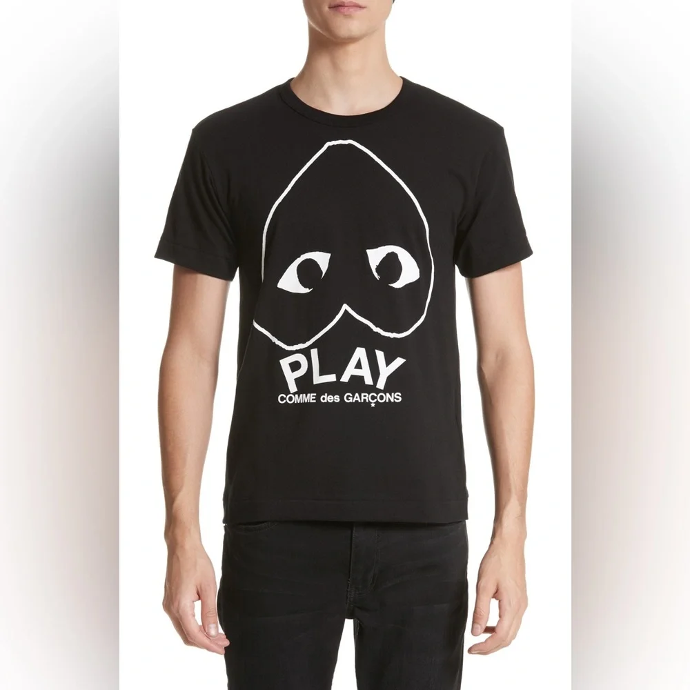 Comme des Garçons PLAY Inverted Heart Logo Graphic Tee - Picture 2 of 5